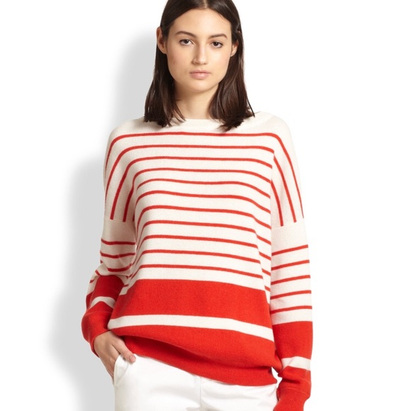 Vince Sweaters - Vince Cashmere Dolman Sleeve Striped Sweater S